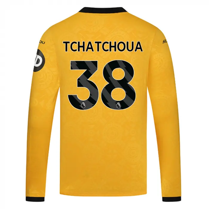 Wolves Kits Shop | Official 2025-26 Wolves Home Shirt – LS TCHATCHOUA 38 Wolverhampton Wanderers Apparel